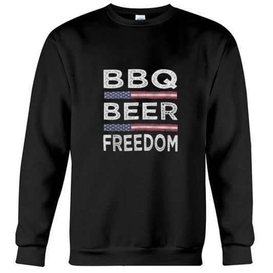 Plus Size BBQ BEER FREEDOM Classic Long Sleeve