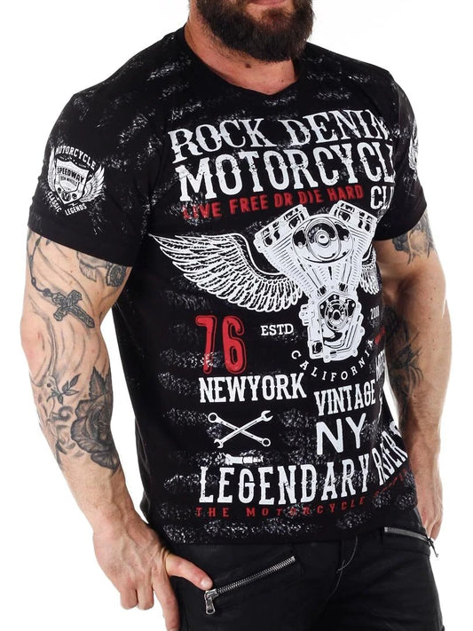 Plus Size Rd Legendary Riders Printed T-shirt