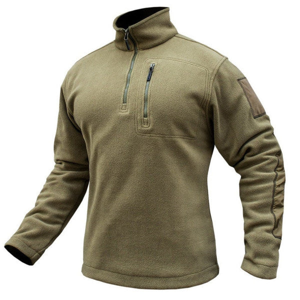 Mens Comfortable And Warm Fleece Tactical Pullover