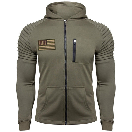 Mens Outdoor Multi-pocket Hooded Jacket