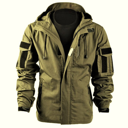 Mens Outdoor Windproof Wear-resistant Color Matching Jacket