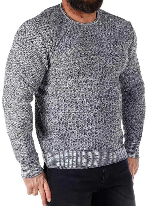 Hercules Knitted Sweater - Gray / White