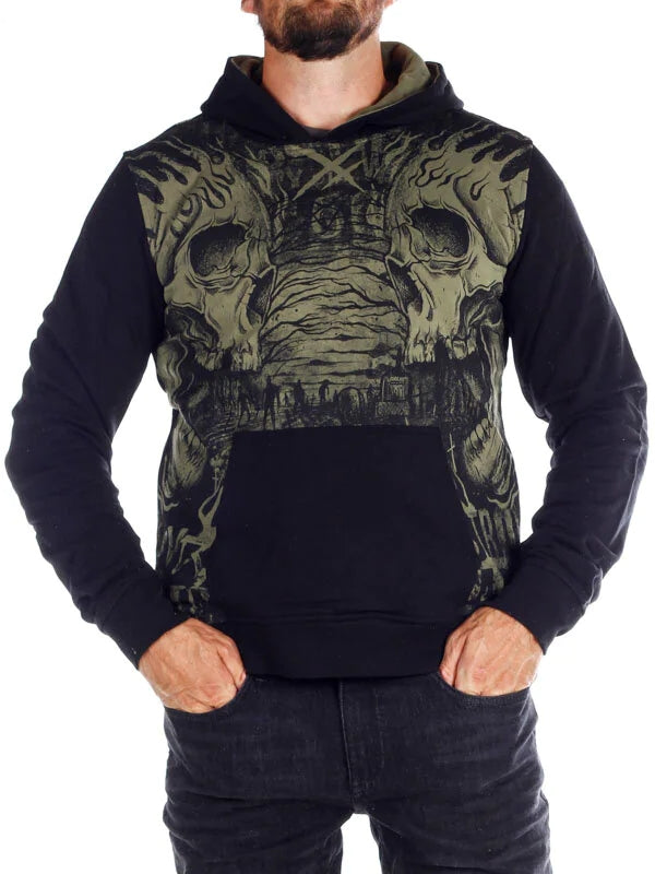 Hyraw Cemetery Hoodie - Black / Green