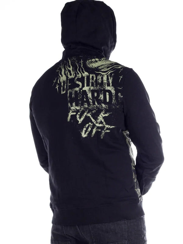 Hyraw Cemetery Hoodie - Black / Green