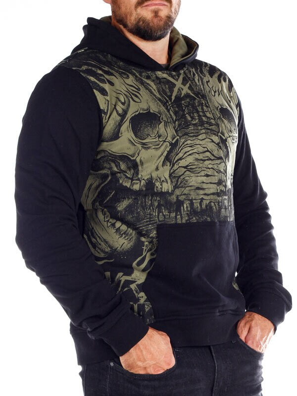 Hyraw Cemetery Hoodie - Black / Green