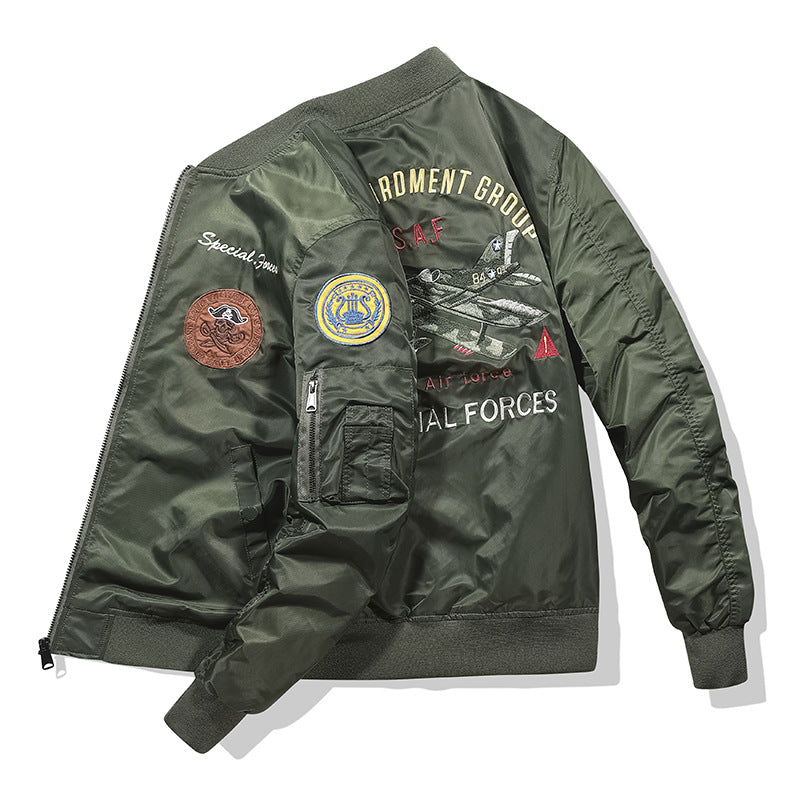 Padded cotton bomber jacket