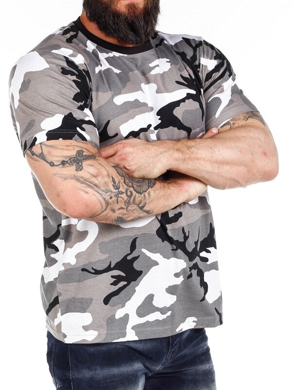 Army Brandit T-shirt - White / Camo