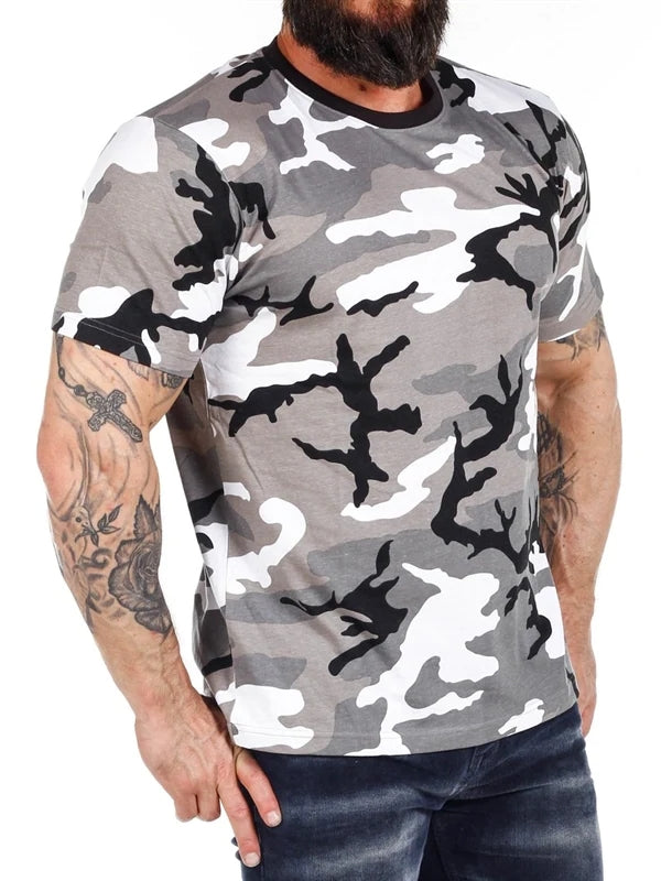 Army Brandit T-shirt - White / Camo