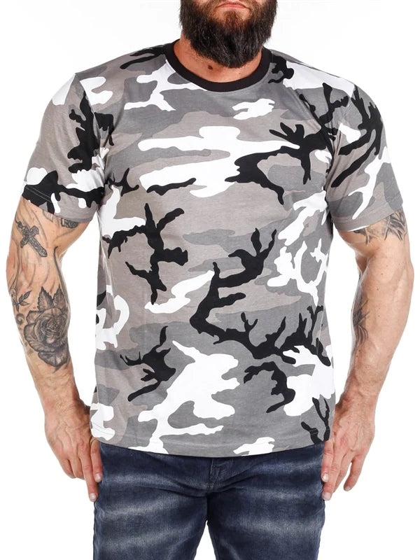 Army Brandit T-shirt - White / Camo