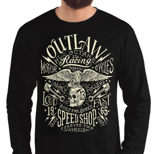 Plus Size Outlaw Speed Shop Long Sleeve - Black