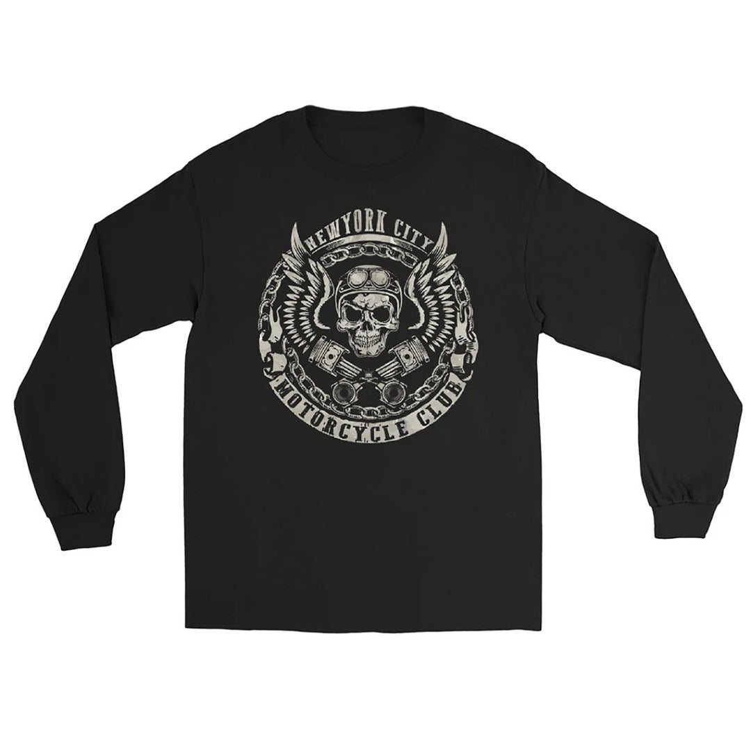 Plus Size NYC Motorcycle Club Long Sleeve - Black