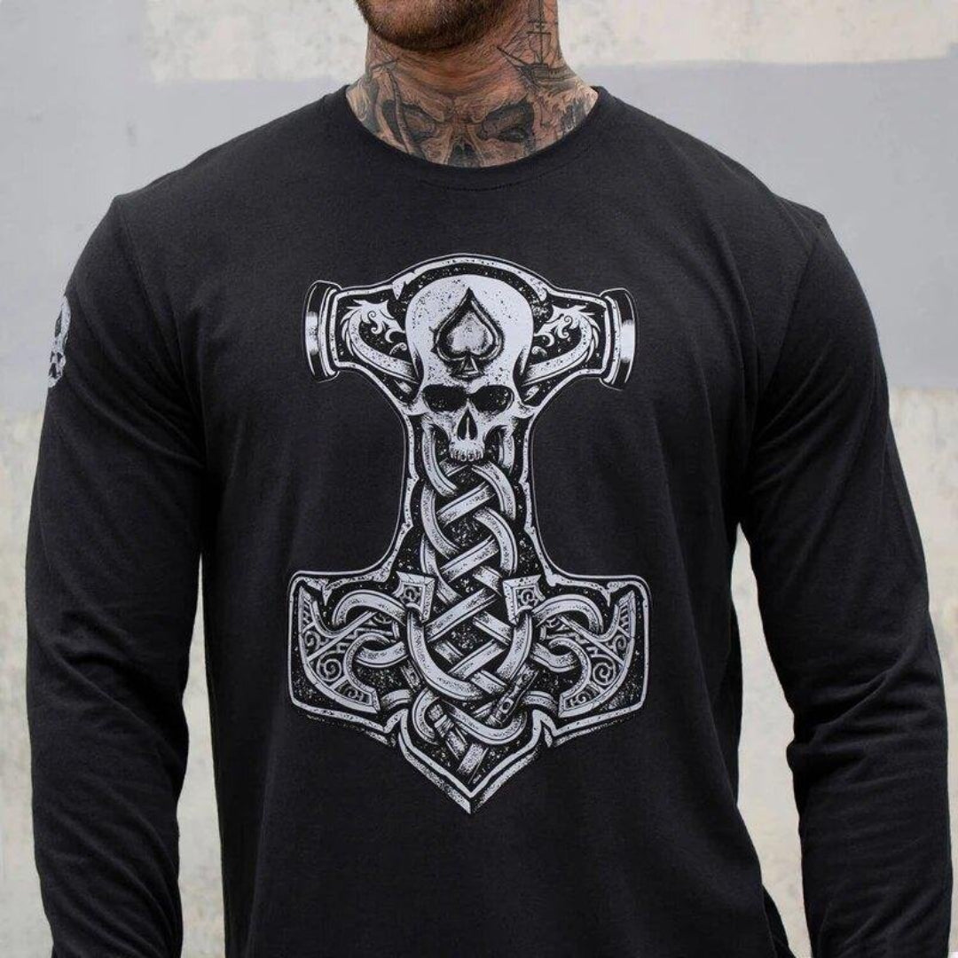 Plus Size THOR Skull Long Sleeve - Black