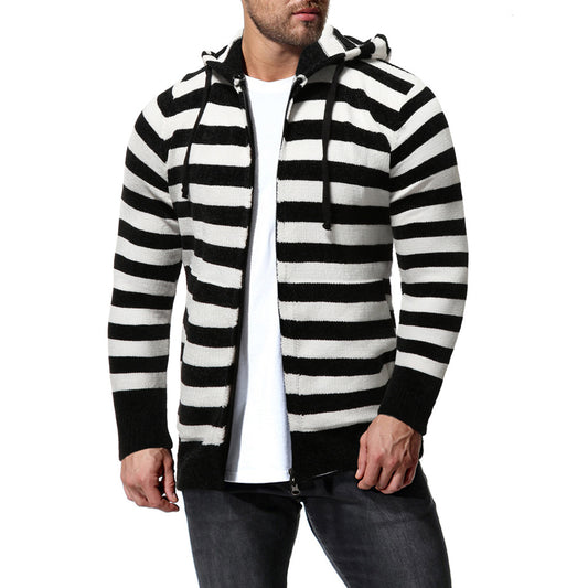 Mens Stripe Casual Knitted Sweater(3Colors)