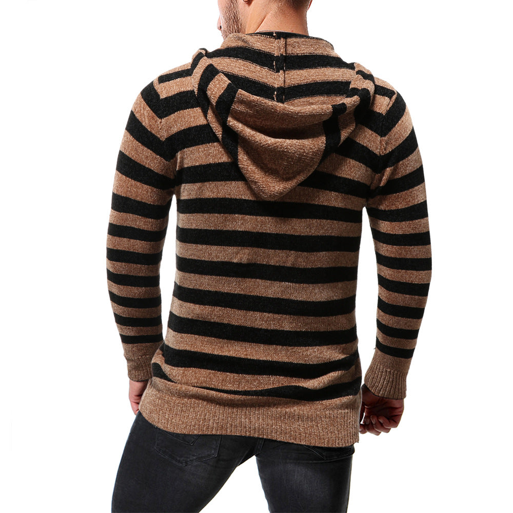 Mens Stripe Casual Knitted Sweater(3Colors)