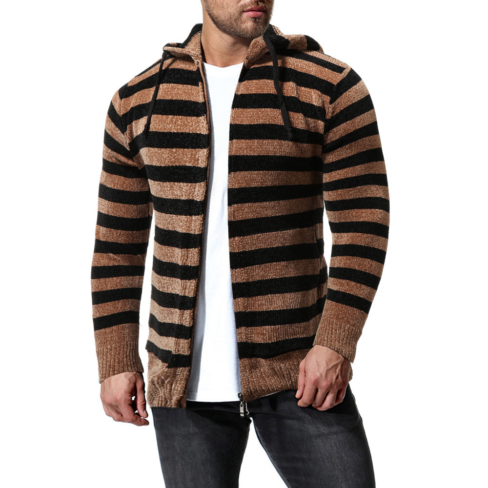 Mens Stripe Casual Knitted Sweater(3Colors)