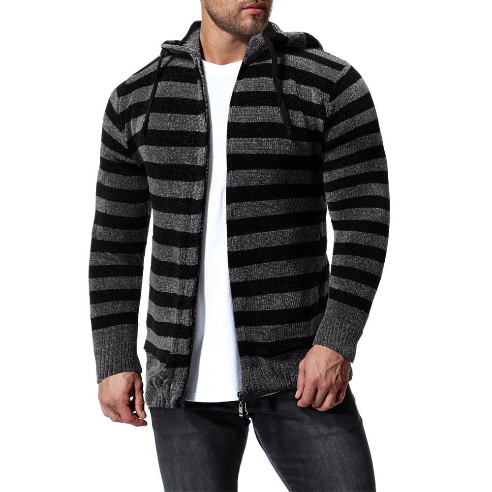 Mens Stripe Casual Knitted Sweater(3Colors)