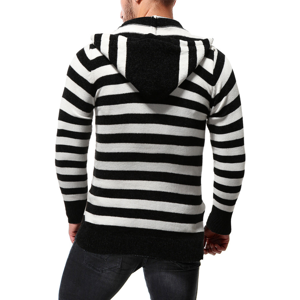 Mens Stripe Casual Knitted Sweater(3Colors)