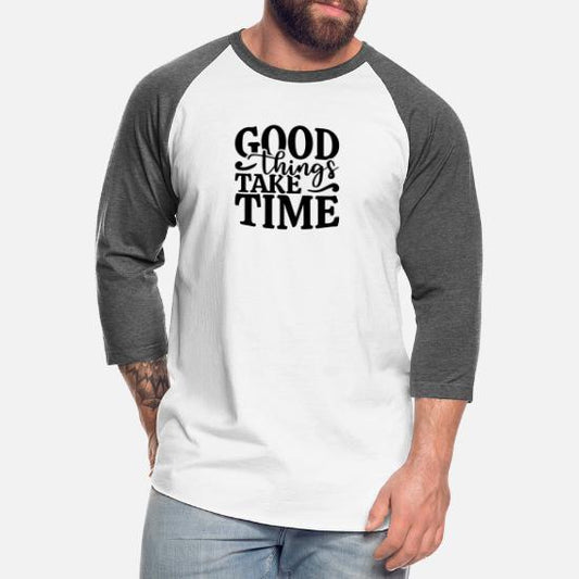 Plus Size Good Things Take Time Long Sleeve - White/Charcoal