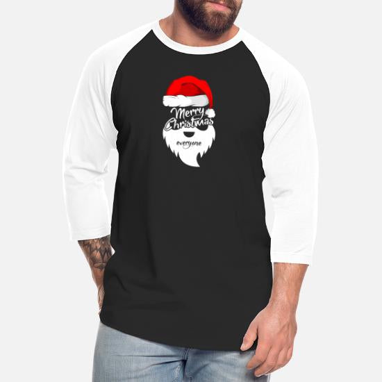 Plus Size Merry Christmas Everyone Long Sleeve - Black/White